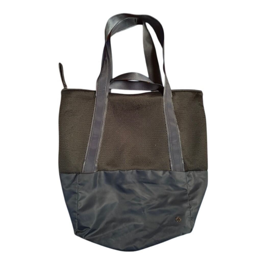 Lululemon Hot Mesh Tote bag Navy Blue Gym Beach Commuter Travel  large handbag